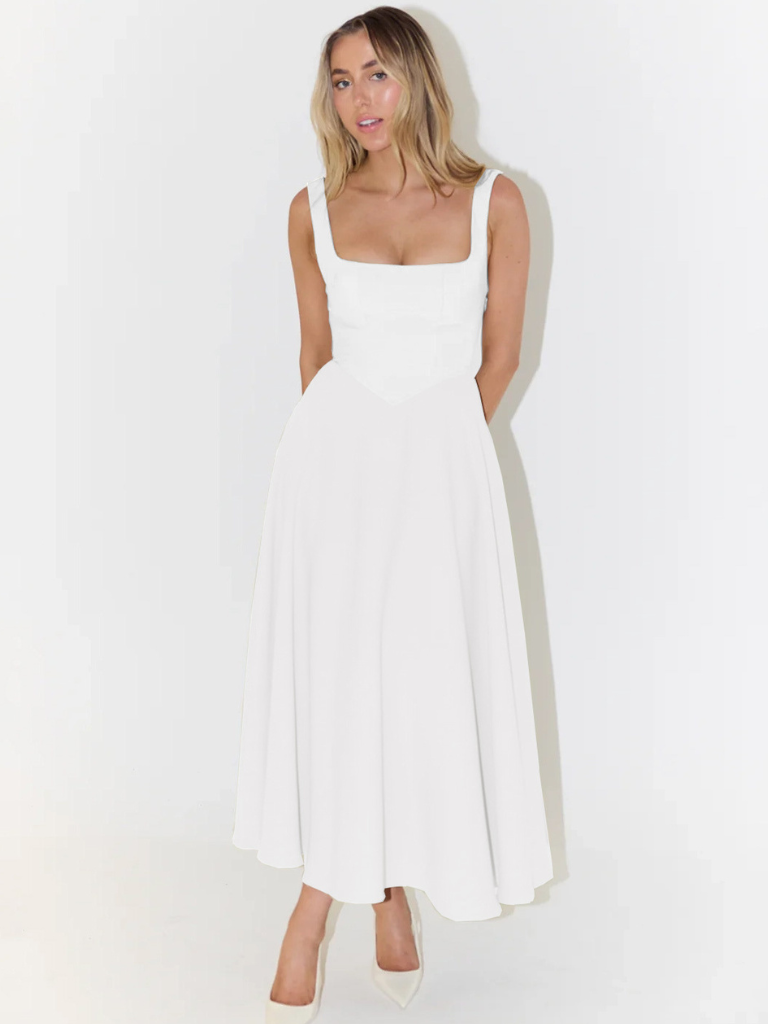 Tessa™ | Ajattoman elegantti midimekko ranskalaisella viehätyksellä