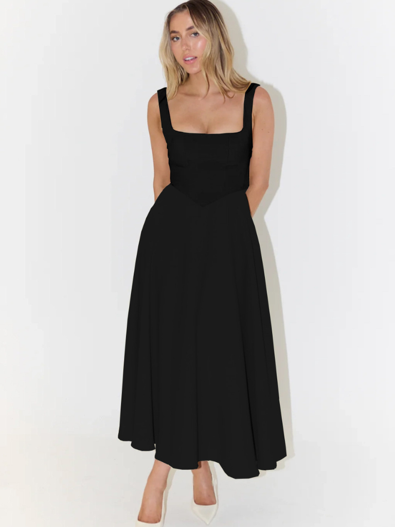 Tessa™ | Ajattoman elegantti midimekko ranskalaisella viehätyksellä